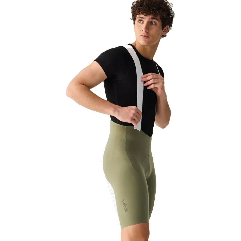 Velocio Luxe Fietsshort met bretels voor heren - Deep Lichen