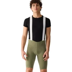 Velocio Luxe Fietsshort met bretels voor heren - Deep Lichen