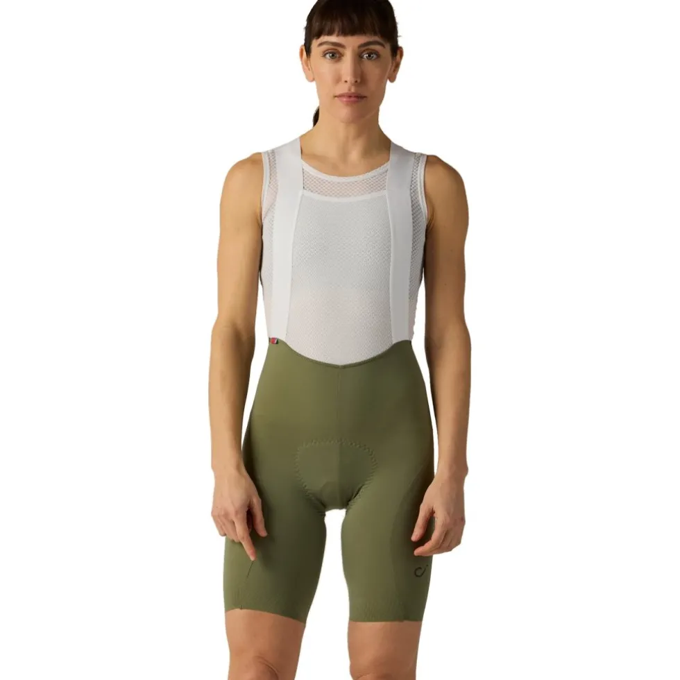 Velocio Luxe Fietsshort met bretels Dames - Deep Lichen