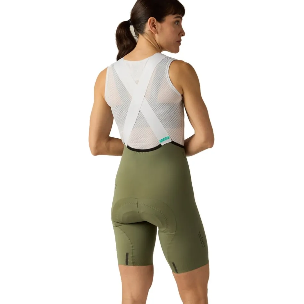 Velocio Luxe Fietsshort met bretels Dames - Deep Lichen