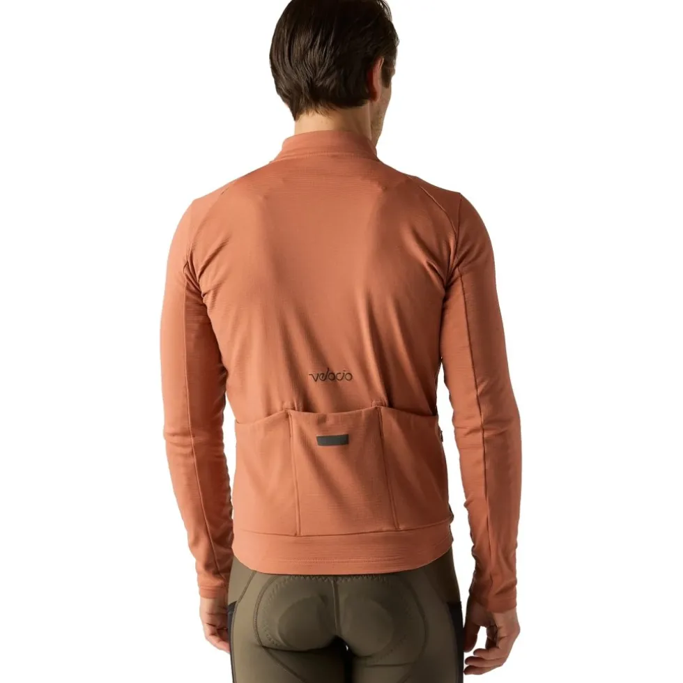 Velocio Luxe Thermal Fietsshirt met Lange Mouwen Heren - Copper Brown