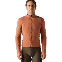 Velocio Luxe Thermal Fietsshirt met Lange Mouwen Heren - Copper Brown