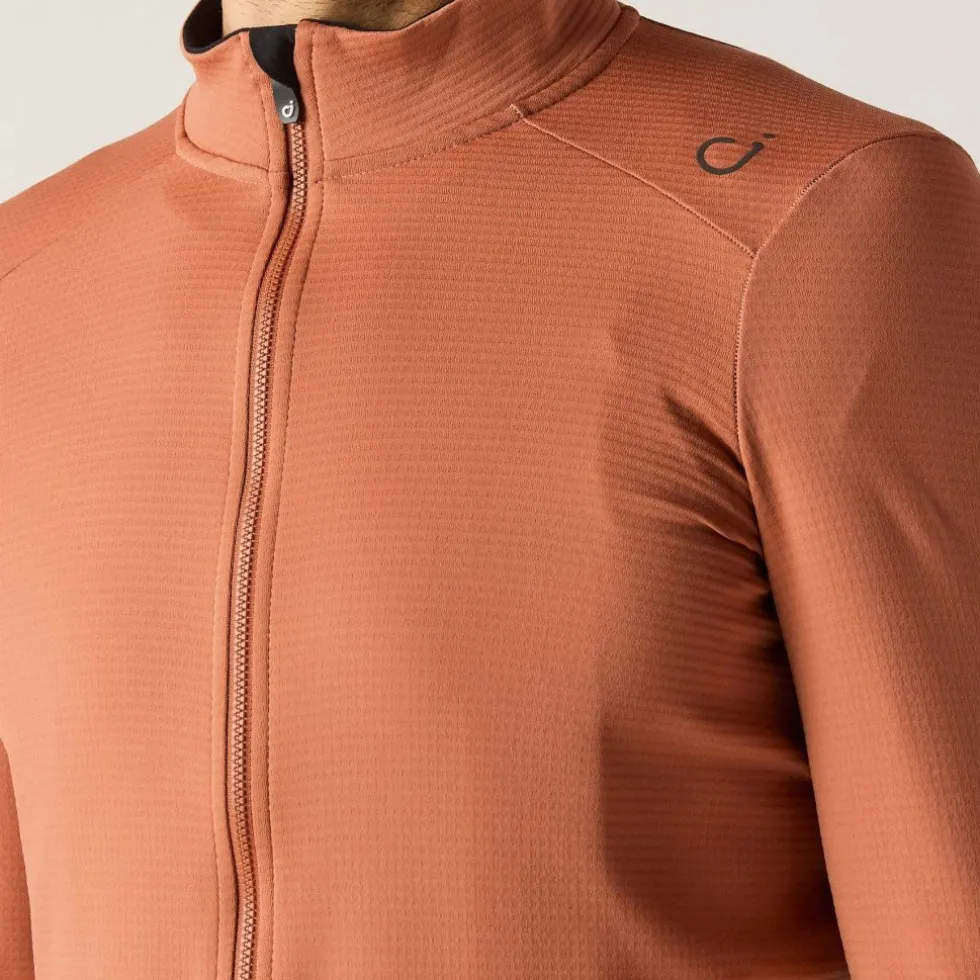 Velocio Luxe Thermal Fietsshirt met Lange Mouwen Heren - Copper Brown