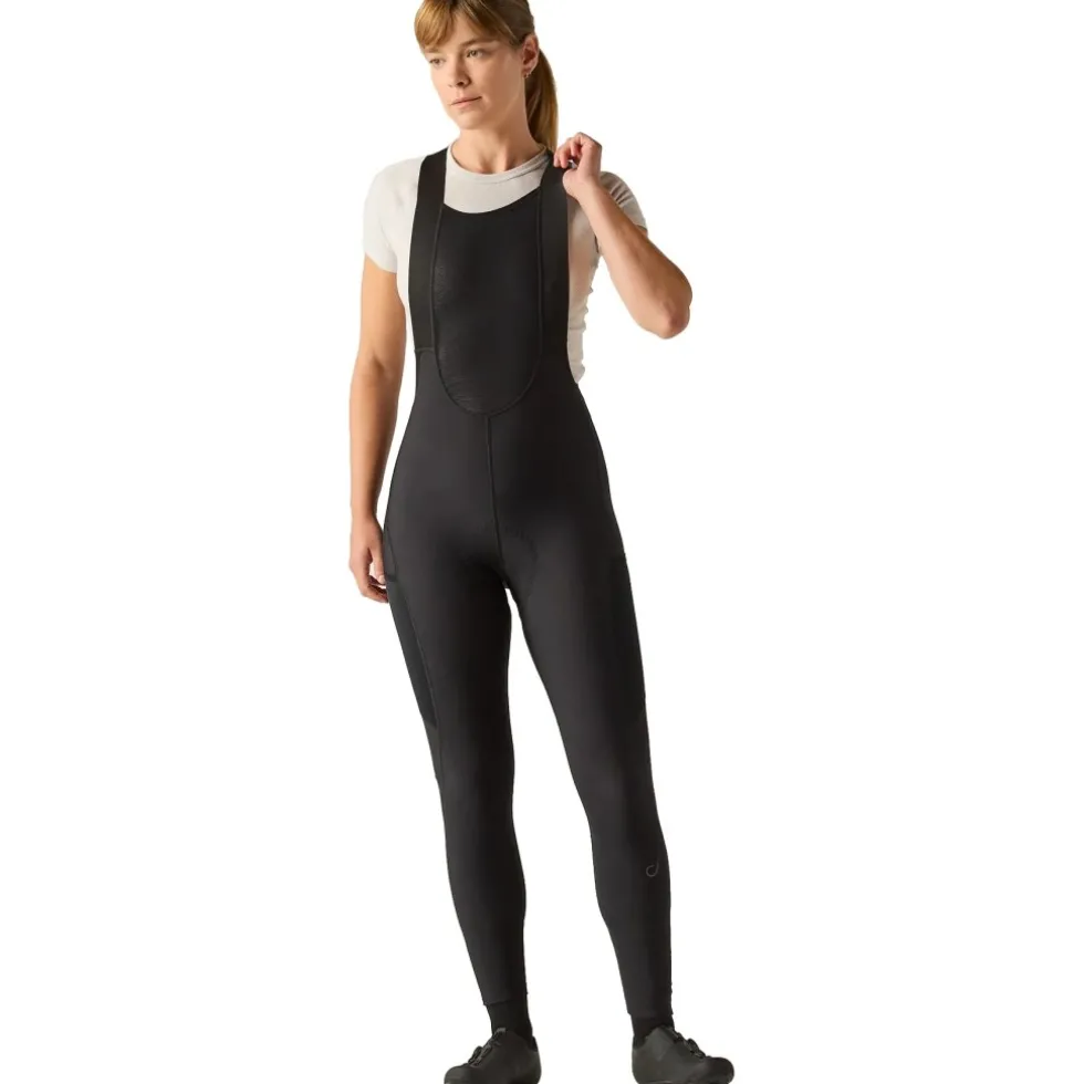Velocio Luxe Thermal Fietsbroek met Bretels Dames - Zwart