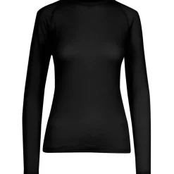 Velocio Merino Mesh Hemd met Lange Mouwen Dames - Zwart