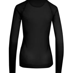 Velocio Merino Mesh Hemd met Lange Mouwen Dames - Zwart