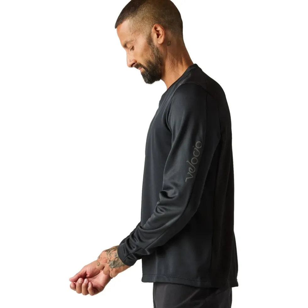 Velocio Merino Trail Fietsshirt met Lange Mouwen Heren - Zwart