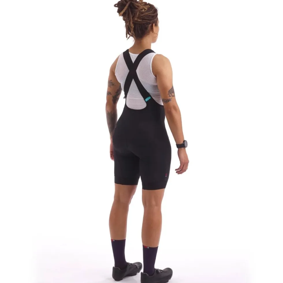 Velocio Signature Fietsshort met Bretels Dames - Zwart