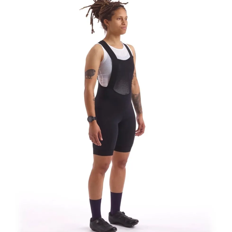 Velocio Signature Fietsshort met Bretels Dames - Zwart