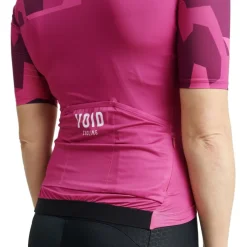 VOID Cycling Abstract Fietsshirt Dames - Camo Fuchsia