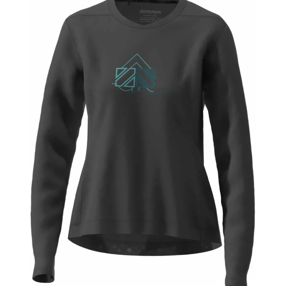 Zimtstern EcoFlowz MTB Shirt Met Lange Mouwen Dames - pirate black