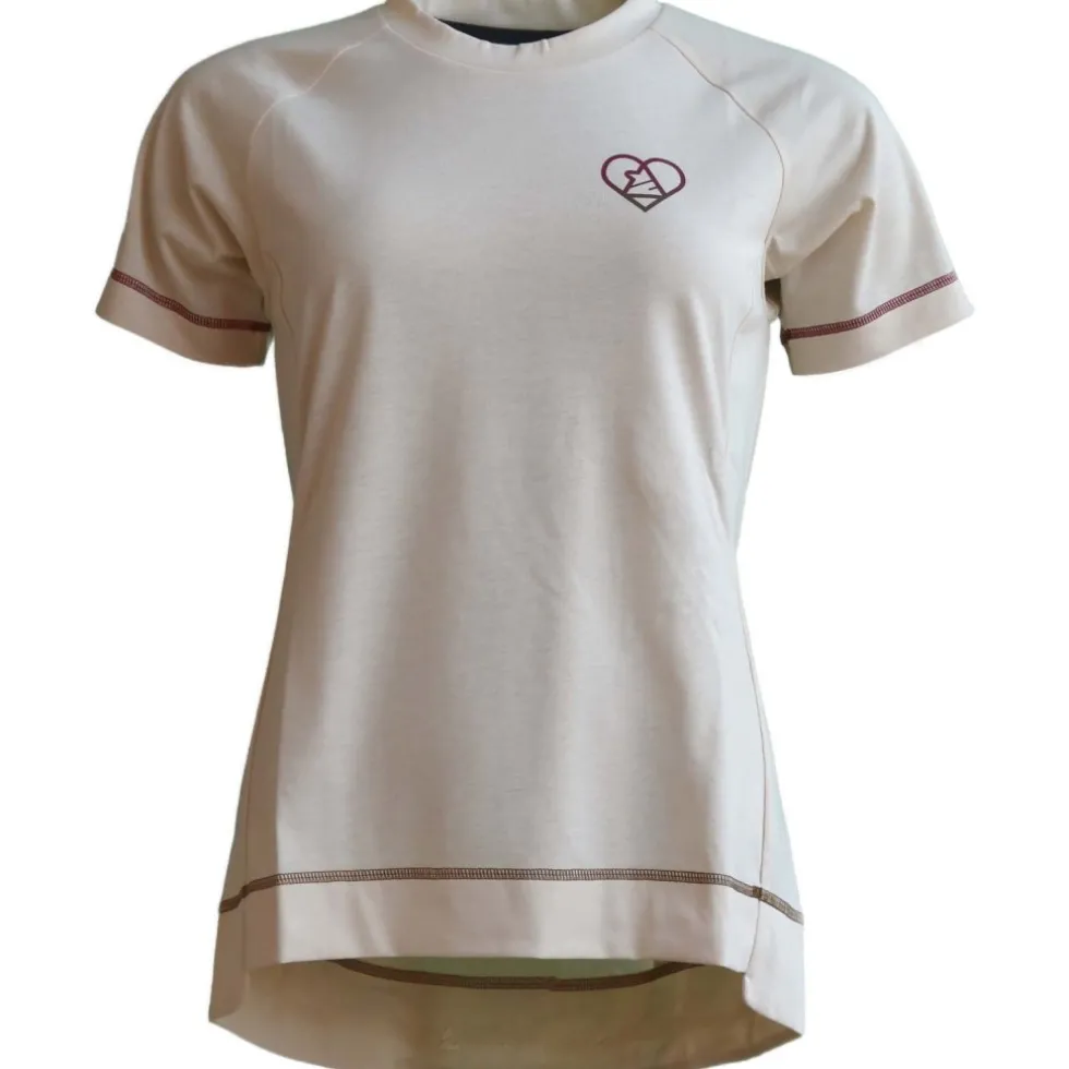 Zimtstern PureFlowz Eco Fietsshirt met Korte Mouwen Dames - Cream - W10351