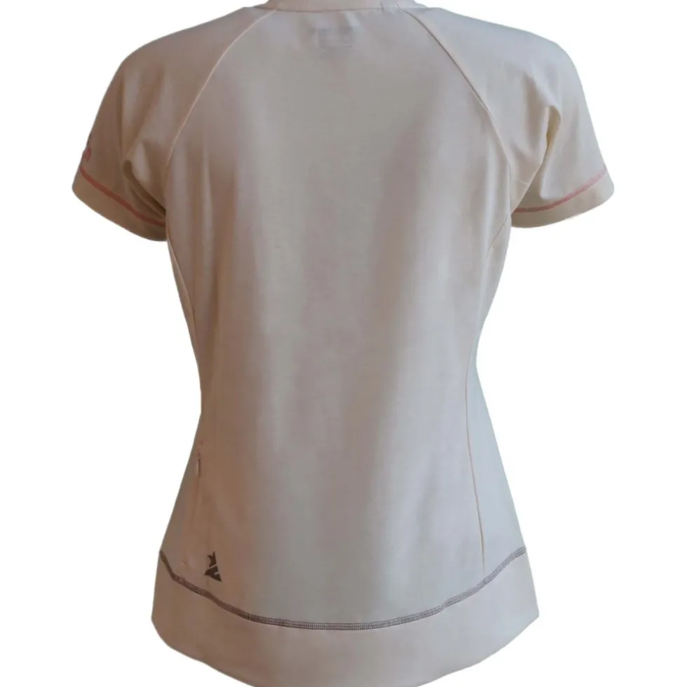 Zimtstern PureFlowz Eco Fietsshirt met Korte Mouwen Dames - Cream