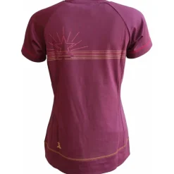 Zimtstern PureFlowz Eco Fietsshirt met Korte Mouwen Dames - Windsor Wine