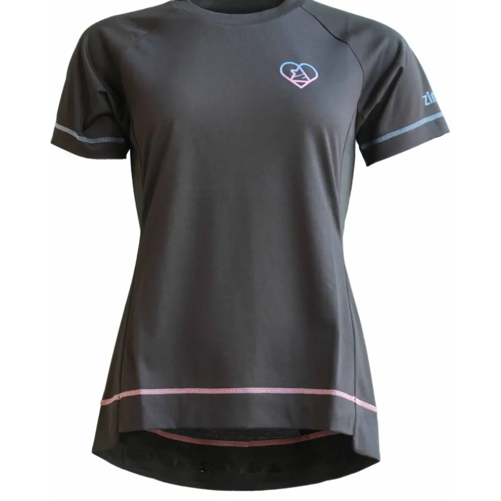 Zimtstern PureFlowz Eco Fietsshirt met Korte Mouwen Dames - Pirate Black