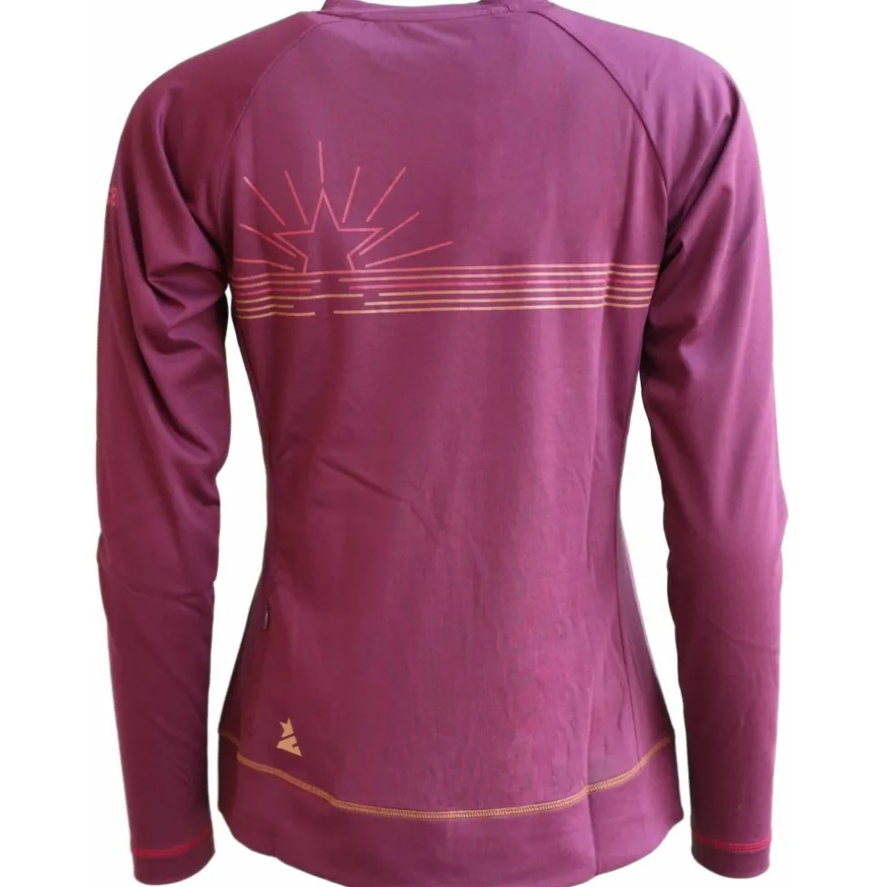Zimtstern PureFlowz Eco Shirt met Lange Mouwen Dames - Windsor Wine