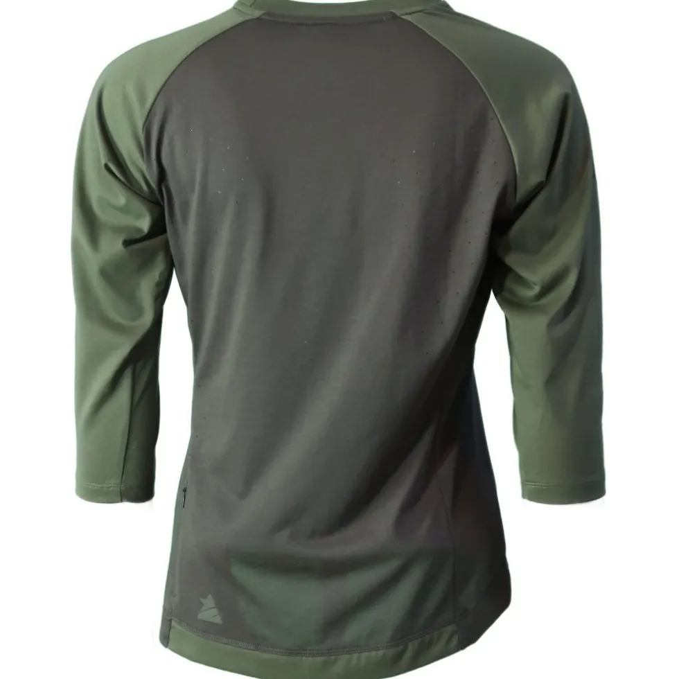 Zimtstern PureFlowz MTB Fietsshirt met 3/4 Mouwen Dames - forest night/bronze green
