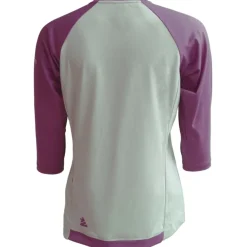 Zimtstern PureFlowz MTB Fietsshirt met 3/4 Mouwen Dames - Fog Green/Berry