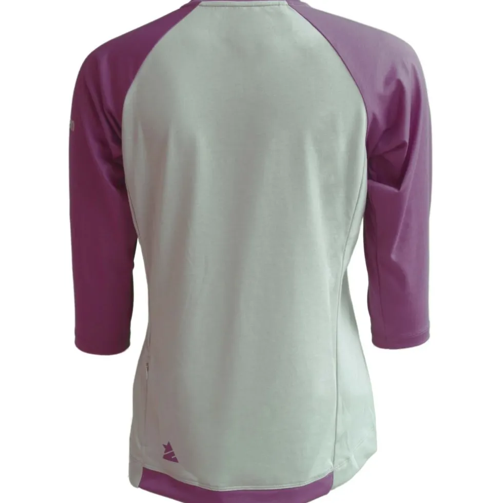 Zimtstern PureFlowz MTB Fietsshirt met 3/4 Mouwen Dames - Fog Green/Berry