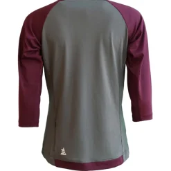 Zimtstern PureFlowz MTB Fietsshirt met 3/4 Mouwen Dames - Dusty Olive/Windsor Wine