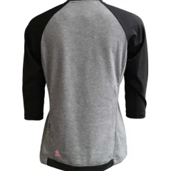 Zimtstern PureFlowz MTB Fietsshirt met 3/4 Mouwen Dames - Gun Metal Melange/Pirate Black