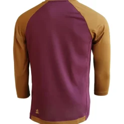 Zimtstern PureFlowz MTB Shirt met 3/4 Mouwen Heren - Windsor Wine/Golden Brown