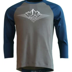 Zimtstern PureFlowz MTB Shirt met 3/4 Mouwen Heren - Dusty Olive/French Navy