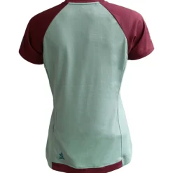 Zimtstern PureFlowz MTB Shirt met Korte Mouwen Dames - Granite Green/Windsor Wine