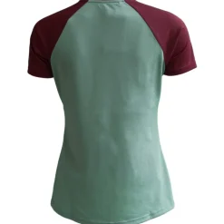 Zimtstern Sunsetz Shirt met Korte Mouwen Dames - Granite Green/Windsor Wine