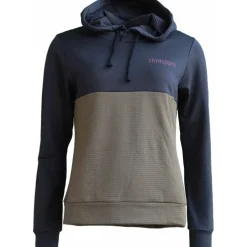 Zimtstern Tech Hoodz Hoodie Dames - Pirate Black / Military Olive