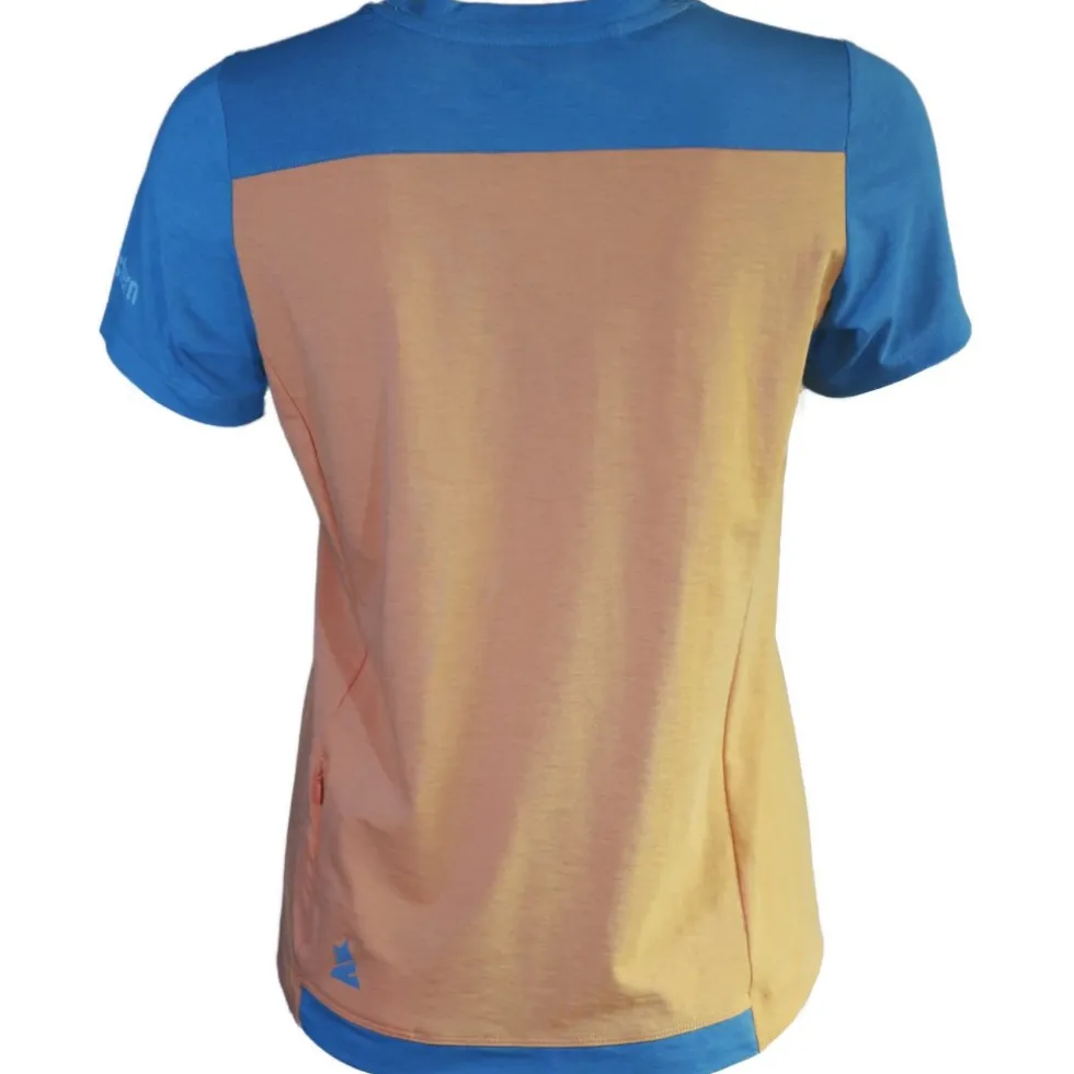 Zimtstern TrailFlowz MTB-Fietsshirt Dames - Burnt Yellow/Blue Steel