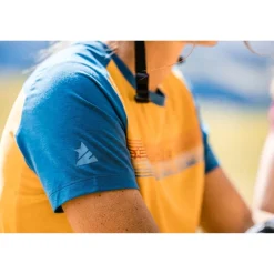 Zimtstern TrailFlowz MTB-Fietsshirt Dames - Burnt Yellow/Blue Steel