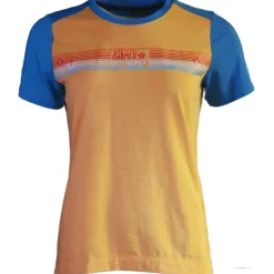 Zimtstern TrailFlowz MTB-Fietsshirt Dames - Burnt Yellow/Blue Steel