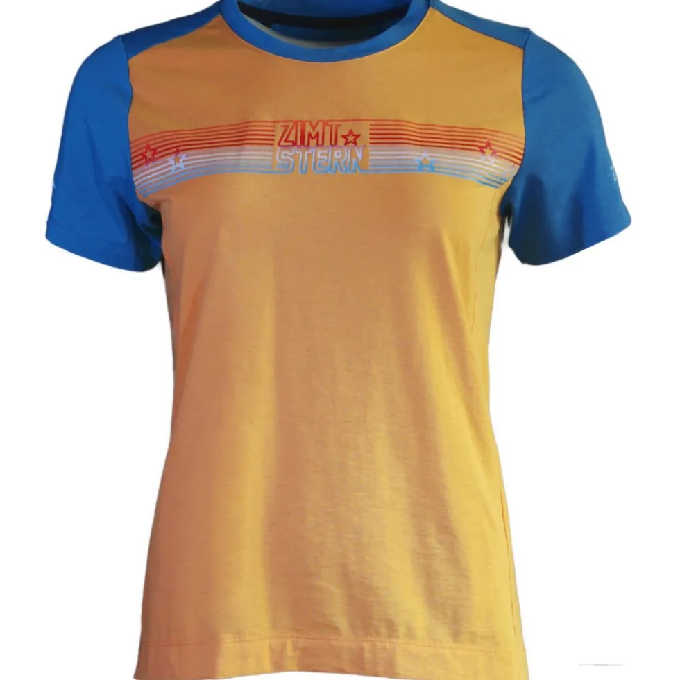 Zimtstern TrailFlowz MTB-Fietsshirt Dames - Burnt Yellow/Blue Steel