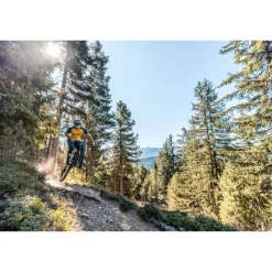 Zimtstern TrailFlowz MTB-Fietsshirt Heren - Burnt Yellow/French Navy