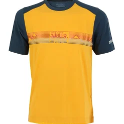 Zimtstern TrailFlowz MTB-Fietsshirt Heren - Burnt Yellow/French Navy
