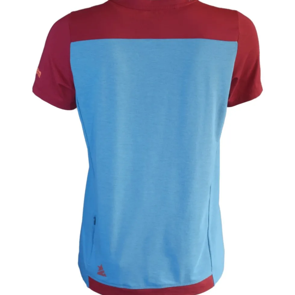 Zimtstern TrailFlowz MTB-Fietsshirt Dames - Blue Steel/Windor Wine