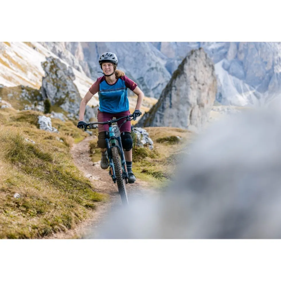 Zimtstern TrailFlowz MTB-Fietsshirt Dames - Blue Steel/Windor Wine