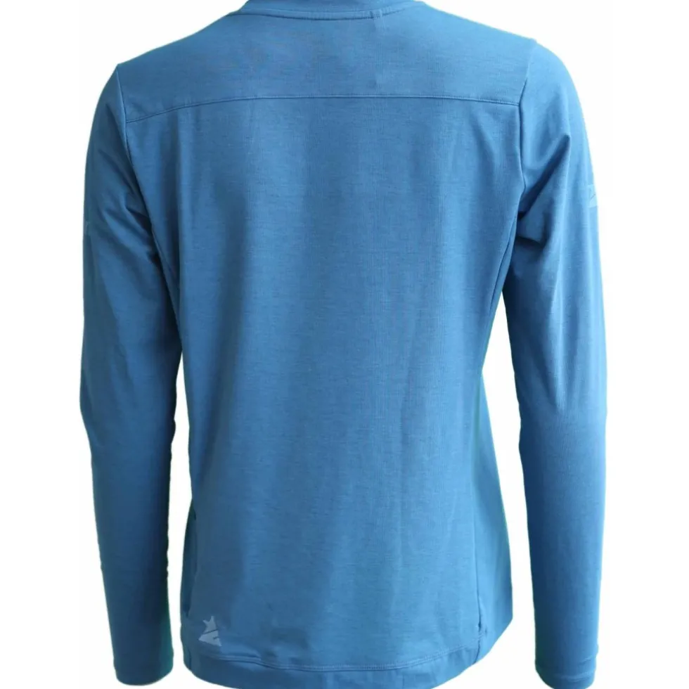 Zimtstern TrailFlowz MTB-Shirt met Lange Mouwen Dames - Blue Steel