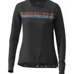 Zimtstern TrailFlowz MTB-Shirt met Lange Mouwen Dames - Pirate Black
