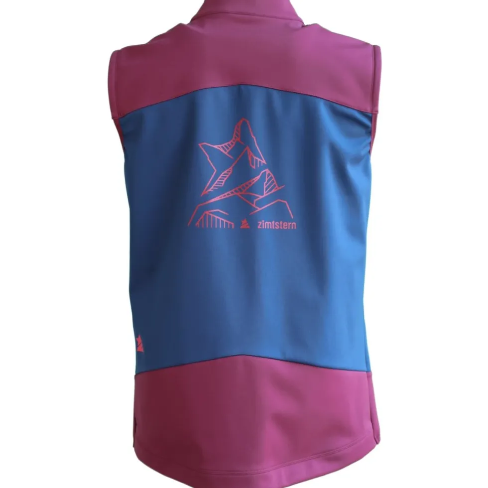 Zimtstern Xalpz Softshell MTB-Vest Heren - Windsor Wine/French Navy