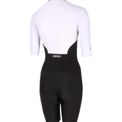 Zone3 Lava Long Distance Trisuit met Korte Mouwen Dames - zwart/wit/groen